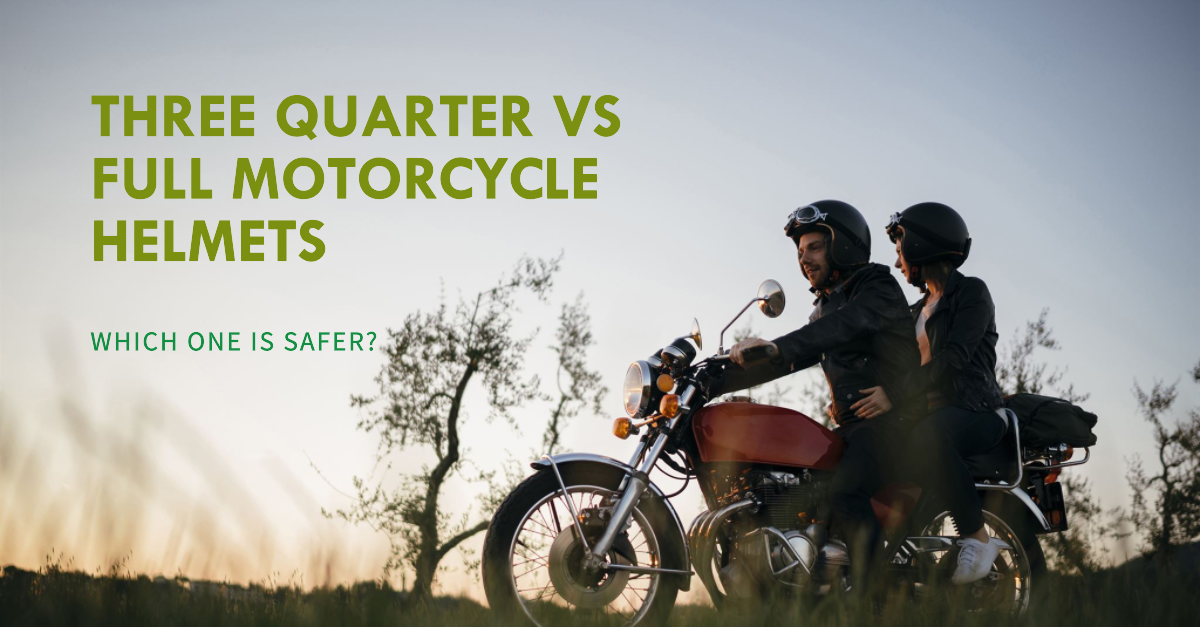 are 3 4 motorcycle helmets safe Daytona Retro 3/4 Open Face Helmet - Vintage Style, DOT Approved Helmet for Men & Women, Lightweight, Adjustable Fit, Removable Visor DOT Certified Comparing A Half Helmet Vs