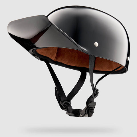 MicroLid Curve -Baseball Motorcycle Helmet Black Gloss