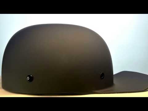 MicroLid Slider -Baseball Motorcycle Helmet Black Matte