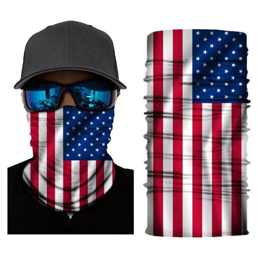 Washable Face Shield American Flag Neck Gaiter Bandana