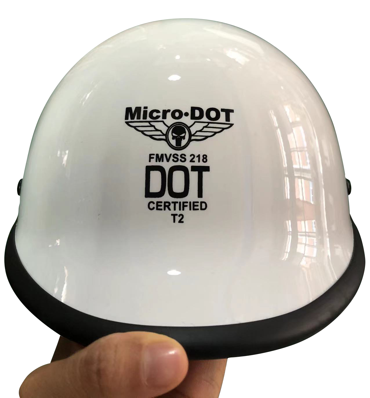 Micro DOT Twister Original White - DOT Approved Reversible Beanie Helmet