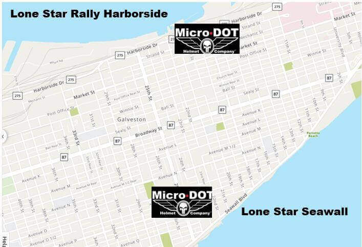 micro dot helmets at lone star rally