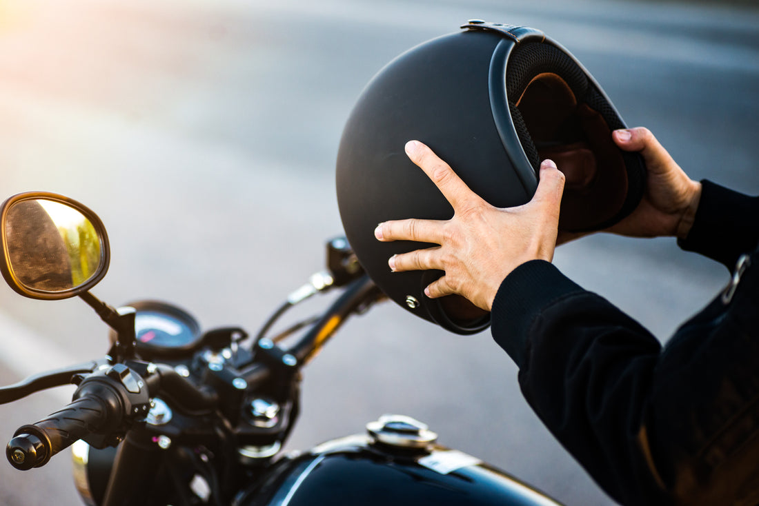 What are motorcycle helmet shells made of?