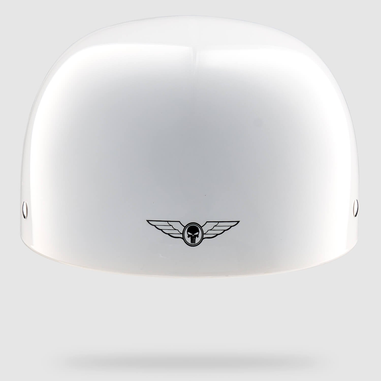 baseball style motorcycle helmet dot approved White Gloss Curve Baseball Motorcycle Helmet by MicroLid from MicroDOT Helmet Co