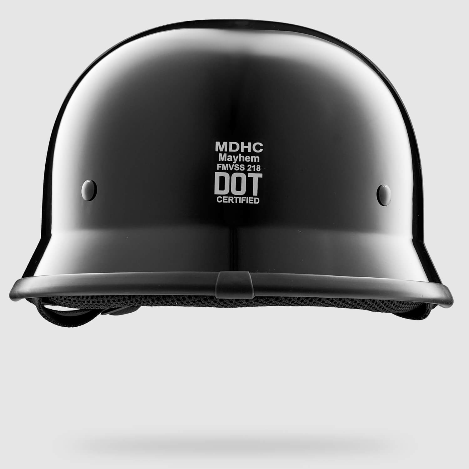 Micro DOT Mayhem German Style Motorcycle Helmet