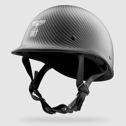 Micro DOT Twister Original CFL (Carbon Fiber Look) Reversible Beanie DOT Helmet