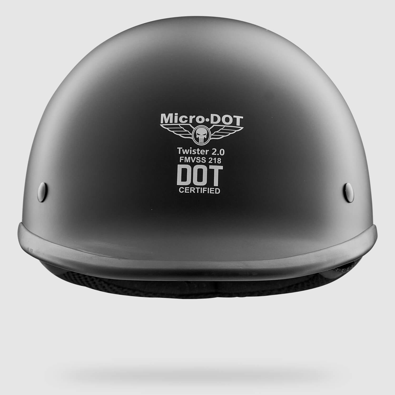 flat back motorcycle helmet with dot T2 is a DOT Approved Reversible Beanie Low Profile Helmet