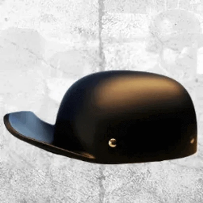 MicroLid Curve NOT DOT - Baseball Motorcycle Helmet Black Matte