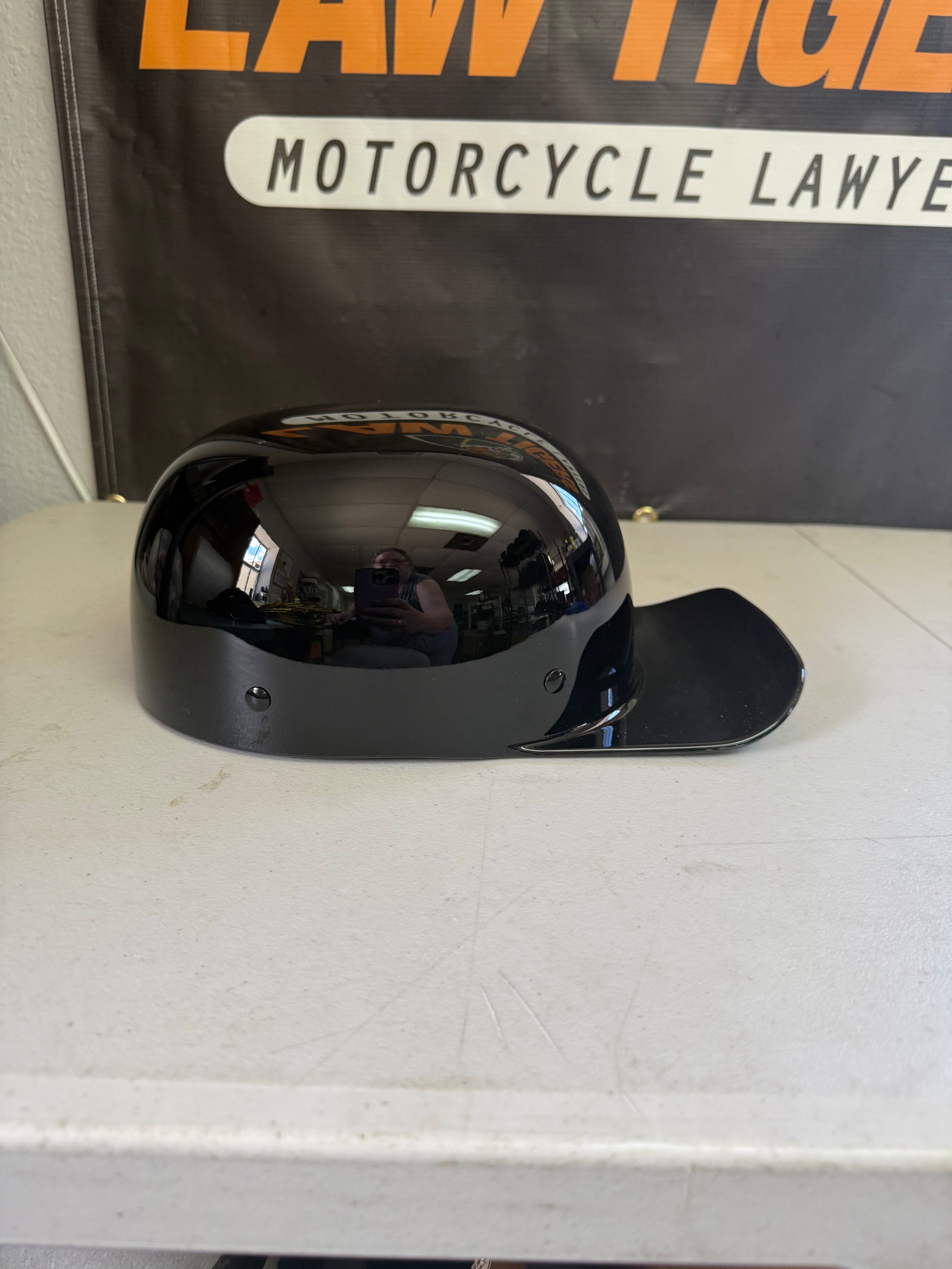 MicroLid Slider -Baseball Motorcycle Helmet Black Gloss