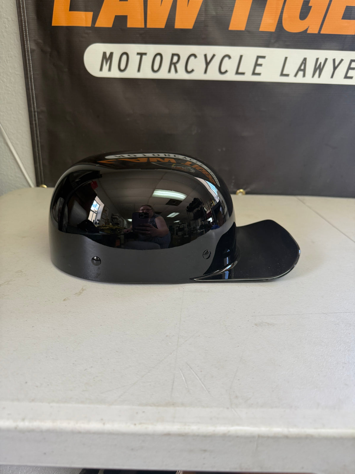 MicroLid Slider NOT DOT -Baseball Motorcycle Helmet Black Gloss