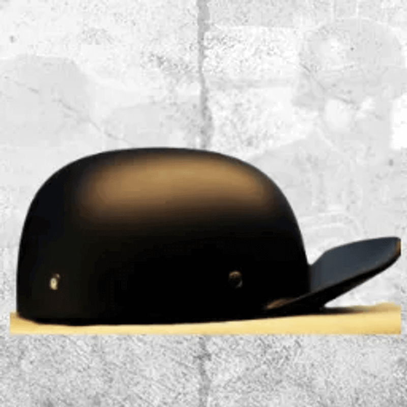 ball cap bike helmet Black Matte Curve Baseball Motorcycle Helmet by MicroLid Extra Small
