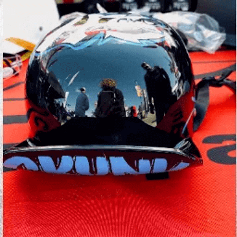 MicroLid Curve NOT DOT - Baseball Motorcycle Helmet Black Gloss