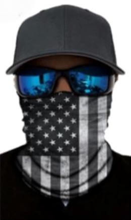 Face Shield Subdued American Flag Neck Gaiter Fabric Bandana