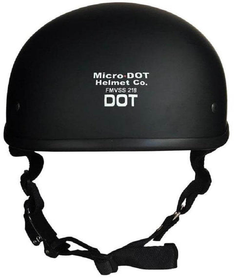 Black Blister 180 Fiberglass Shell Beanie Micro DOT Helmet