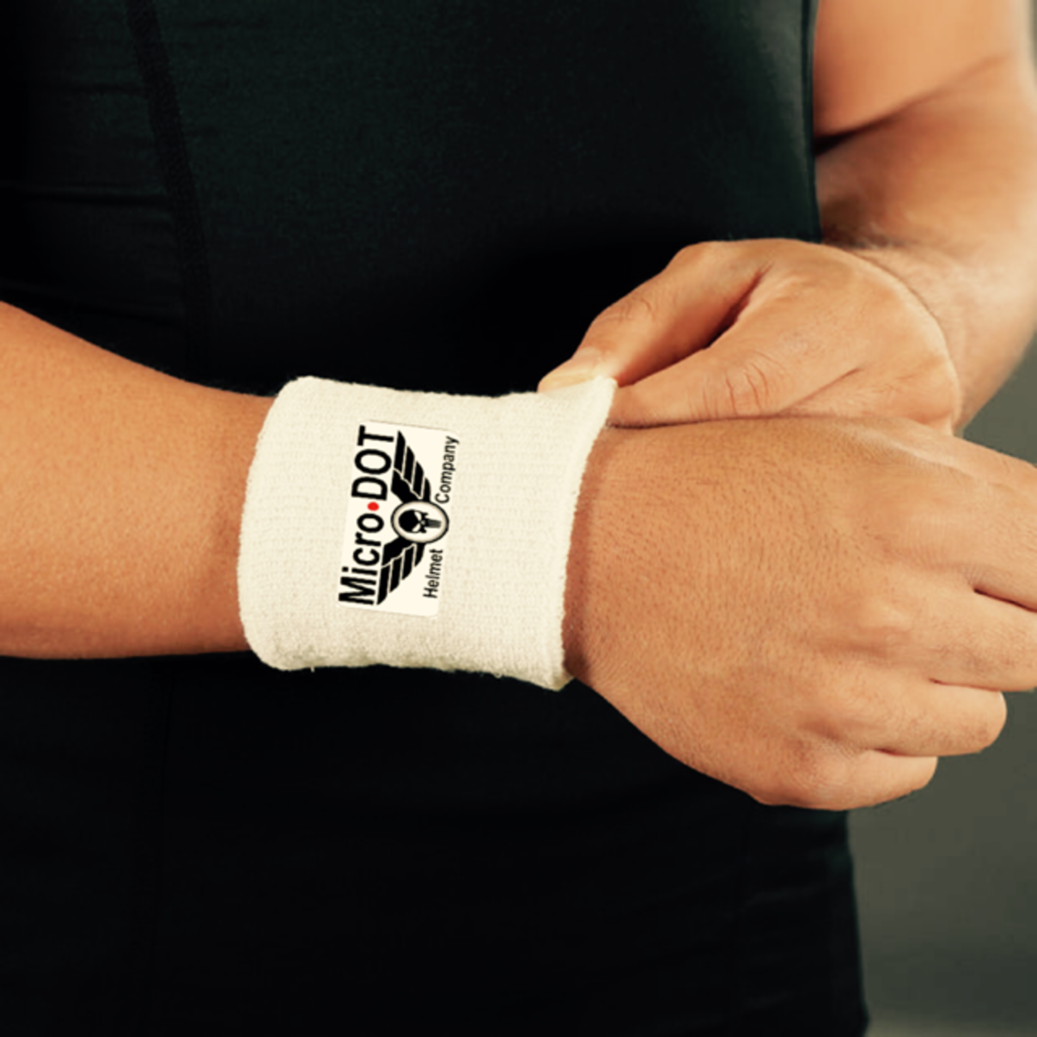 Wrist Sweat Bands. Moisture Wicking Fabric by MicroDOT Helmets Co