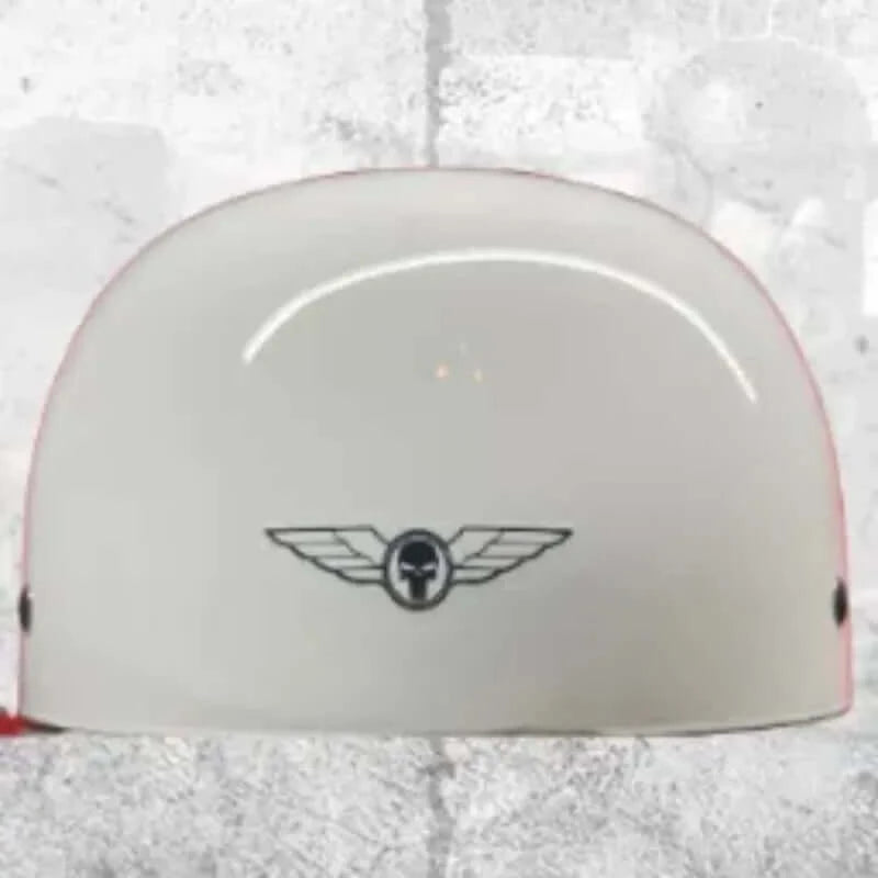 MicroLid Slider NOT DOT Baseball Motorcycle Helmet White Gloss