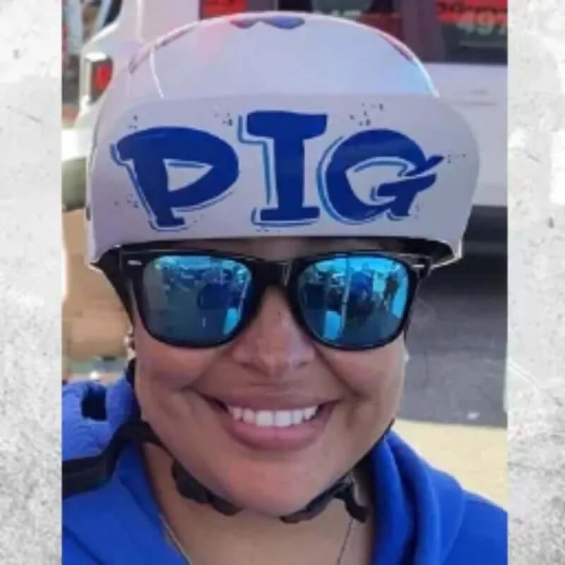 White Gloss Curve Baseball Motorcycle Helmet by MicroLid from