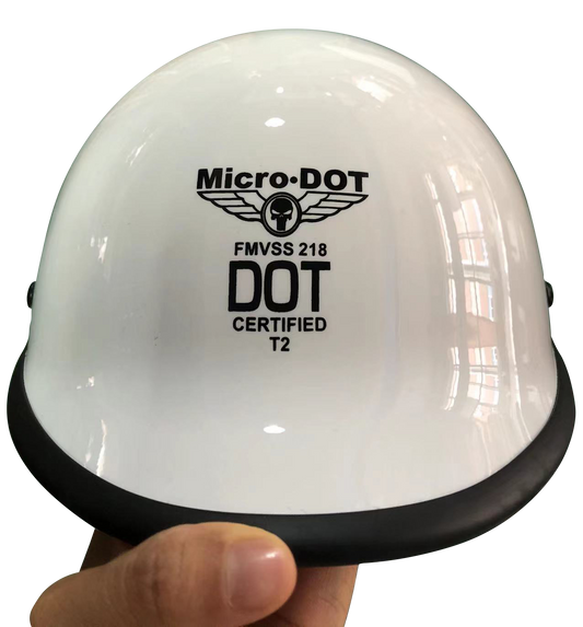 Micro DOT Twister Original White - DOT Approved Reversible Beanie Helmet